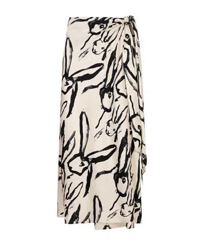 Msgm Patterned Skirt In Brown