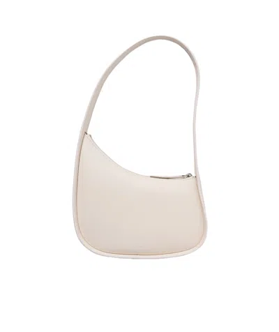 The Row Half Moon Leather Shoulder Bag In Brown