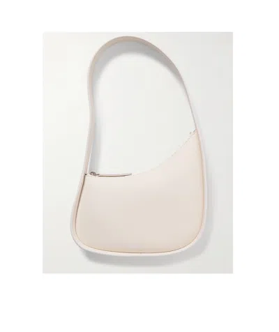 The Row Half Moon Leather Shoulder Bag In Brown