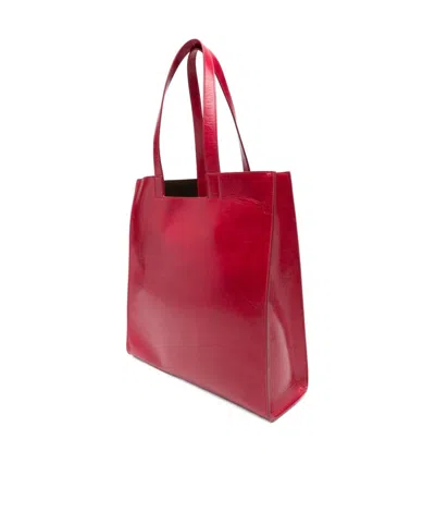 Bally Double Handle Shoulder Bag In Red