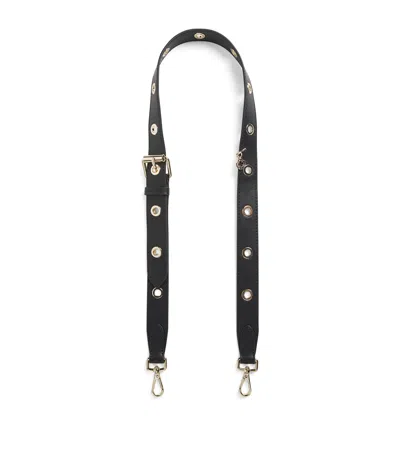 Maje Leather Bag Strap In Black