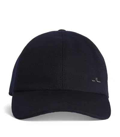 Paul & Shark Cashmere Shark Fin Cap In Blue
