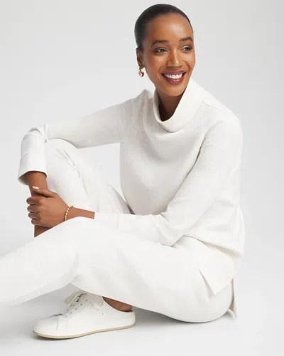 Chico's Scuba Mockneck Tunic In White In White
