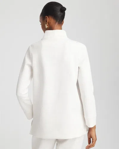 Chico's Scuba Mockneck Tunic In White In White