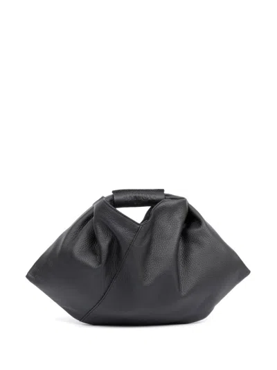 Mm6 Maison Margiela Borsa Giapponese Drappeggiata Mini In Black