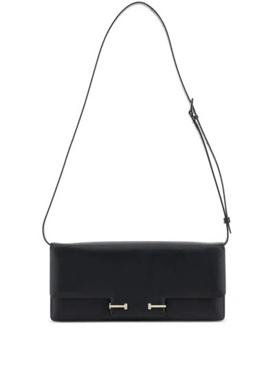 Tom Ford Black Leather Crossbody Bag In Black