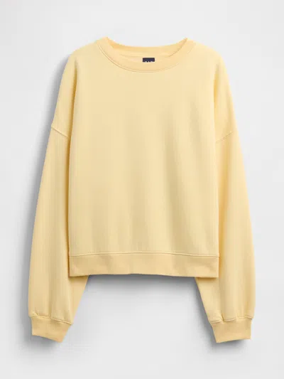 Gap Vintagesoft Wedge Crewneck Sweatshirt In Yellow