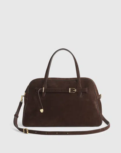Madewell The Mini Belted Crossbody Bag In Leather Dark Carob In Brown