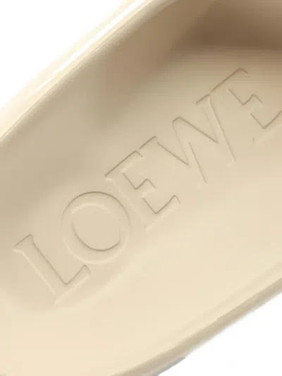 Pre-owned Loewe Pebble-detail Thong Flip-flops In Neutral