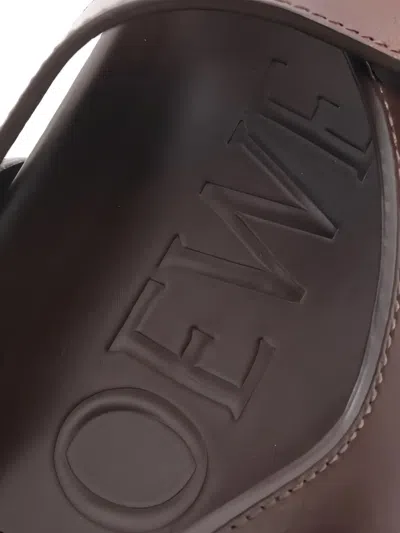 Pre-owned Loewe Ease Leather Sandals In Brown