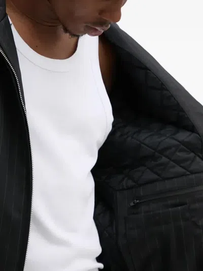 Bluemarble Black Hooded Bomber Jacket In Black