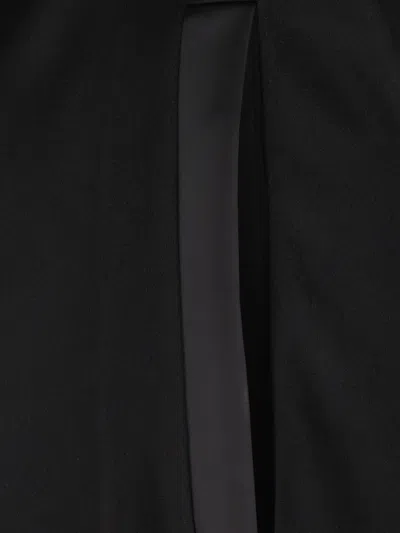 Il Tabarro Double-breasted Wool Cape In Black