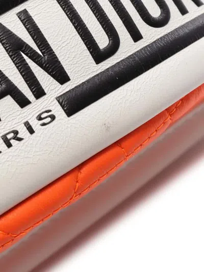 Pre-owned Dior 2000-2025 Small Lambskin Cannage  Vibe Hobo Satchel In Orange