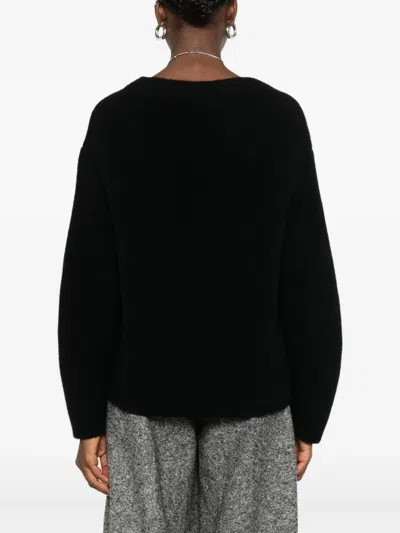 Boboutic Round-neck Wool Sweater In Black