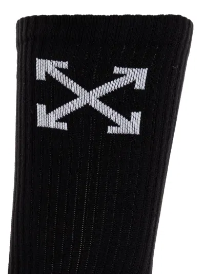 Off-white Medium Socks With Arrow Pattern In Black
