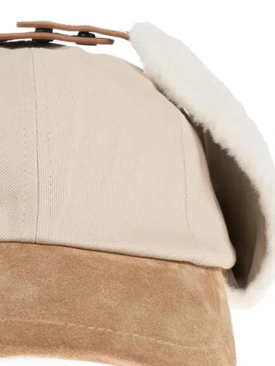 Kenzo Fleece-trimmed Baseball Cap In Neutral