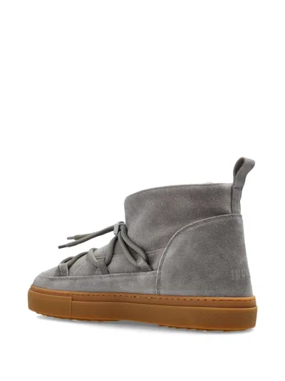 Inuikii Lace-up Suede Boots In Gray