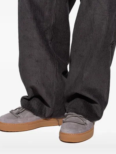 Inuikii Lace-up Suede Boots In Gray