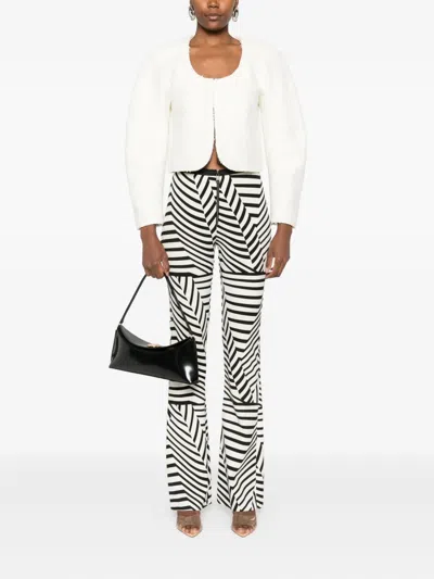 Gemy Maalouf Stripe-pattern Trousers In White