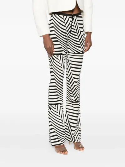 Gemy Maalouf Stripe-pattern Trousers In White