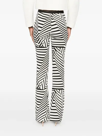 Gemy Maalouf Stripe-pattern Trousers In White