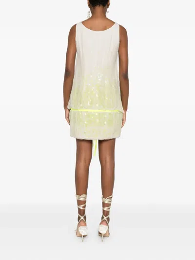 Gemy Maalouf Sequin-embellished Minidress In White