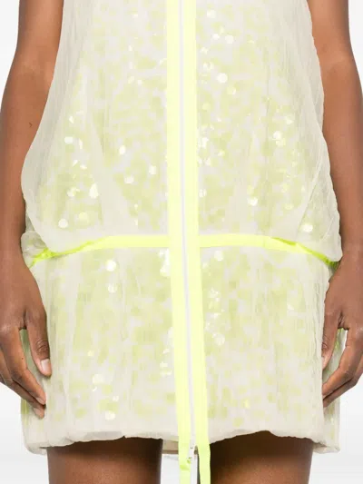 Gemy Maalouf Sequin-embellished Minidress In White