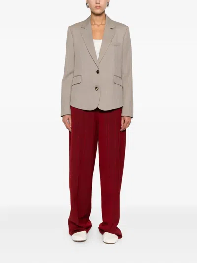 单排扣羊毛西装夹克