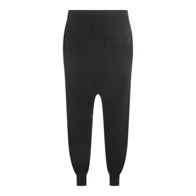 Rick Owens Drkshdw Black Drawstring-waist Drop-crotch Trousers In Black