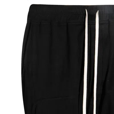 Rick Owens Drkshdw Black Drawstring-waist Drop-crotch Trousers In Black