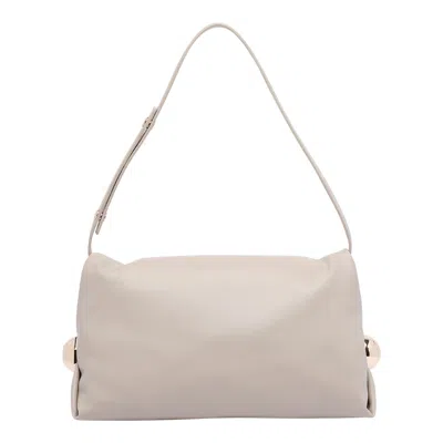 Liu •jo Adjustable Strap Foldover Flap Shoulder Bag In Neutral