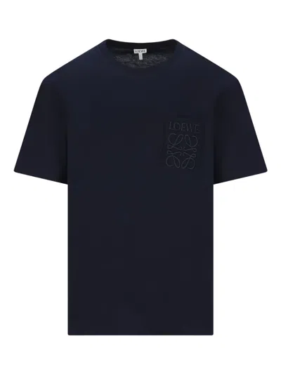 Loewe T-shirt And Polo Shirt In Blue