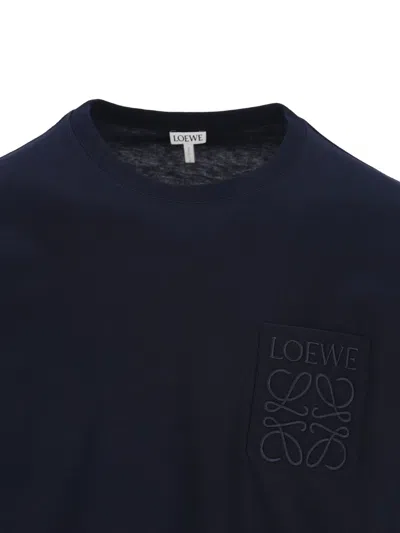 Loewe T-shirt And Polo Shirt In Blue