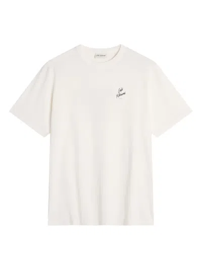 Café Kitsuné Logo-print T-shirt In White