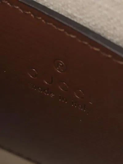 Pre-owned Gucci 2016-2025 Mini Gg Supreme Interlocking G Satchel In Brown