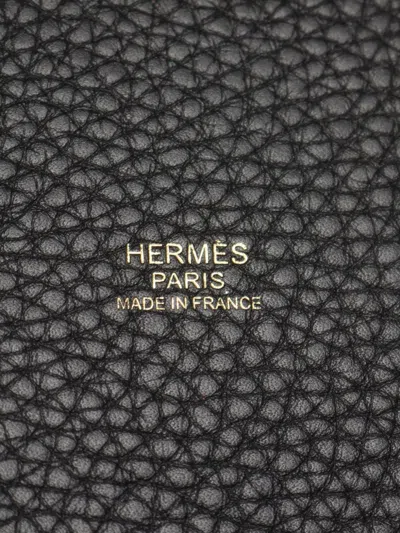 Pre-owned Hermes 2021 Clemence Picotin Lock 22 Handbag In Black