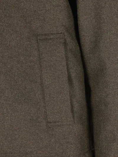 Woolrich Adjustable Waist Overshirt Pockets In Green