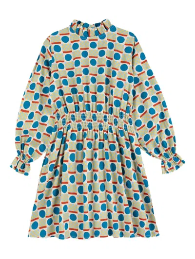 Bobo Choses Ruffled Geometric-print Dress In Multi