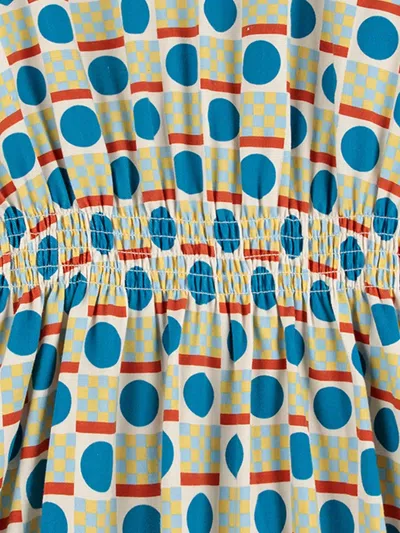 Bobo Choses Ruffled Geometric-print Dress In Multi