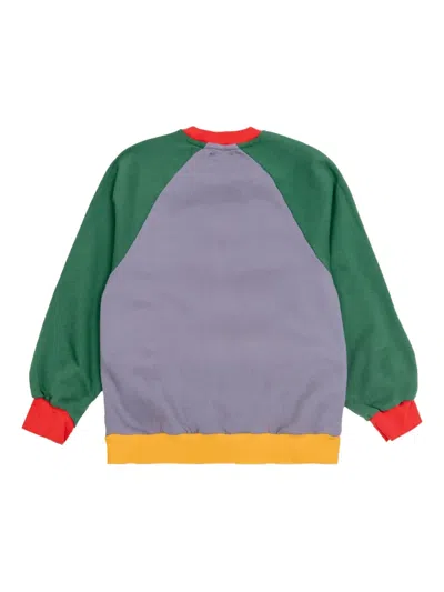Bobo Choses Logo Cotton Sweatshirt In Blue