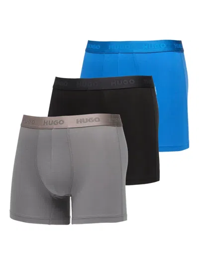 Hugo Boss Logo Boxer Briefs (pack Of Three) In Multi