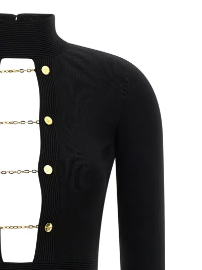 Elisabetta Franchi 'red Carpet' Dress In Black