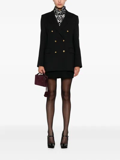 P.a.r.o.s.h Double-breasted Jacket In Black