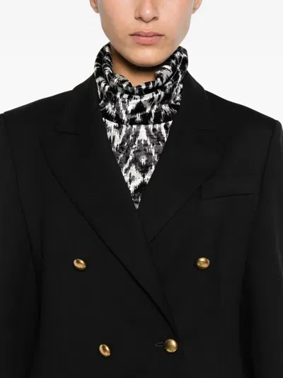 P.a.r.o.s.h Double-breasted Jacket In Black