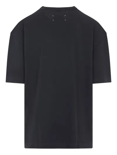 Maison Margiela Dark Grey Cotton T-shirt In Animal Print