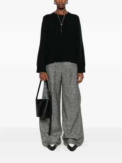 Boboutic Balloon-sleeve Cashmere Jumper In Black