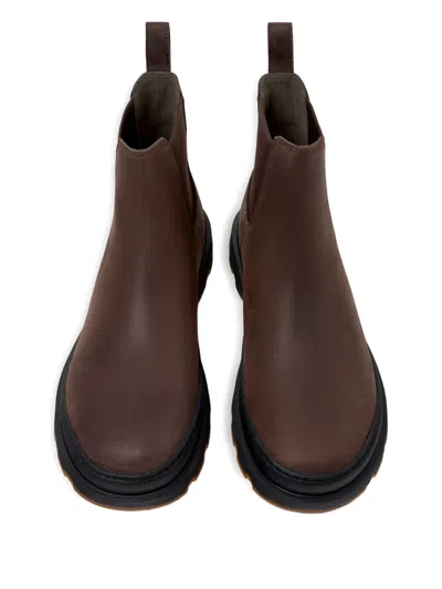 Camper Brutus Elastic-panels Boots In Brown