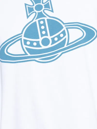 Vivienne Westwood White Paris Orb Classic T-shirt In White