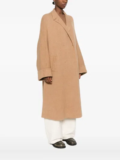 Boboutic Double-breasted Knit Short Coat In Brown