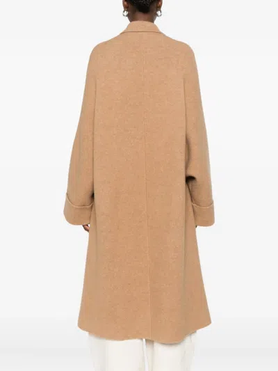 Boboutic Double-breasted Knit Short Coat In Brown